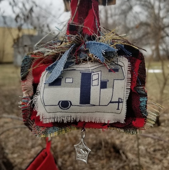Vintage Camper Fabric Ornament - Picture 2 of 2